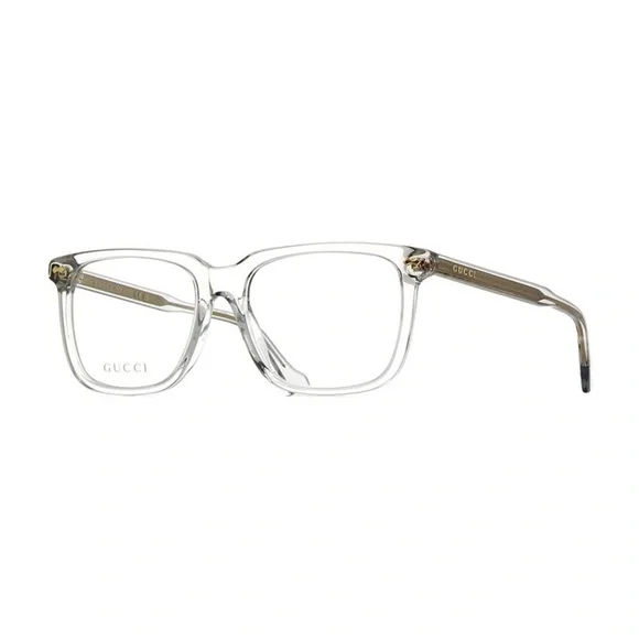 GUCCI EYEGLASSES GG0737O 016 Grey / Transparent 56mm - Picture 1 of 5